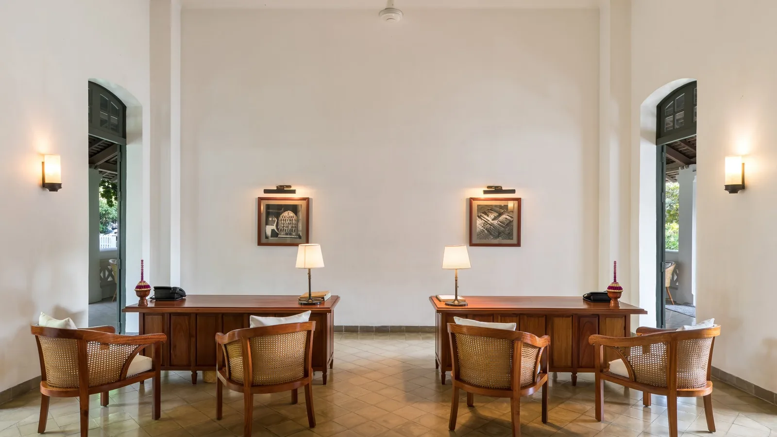Hotel reception lounge