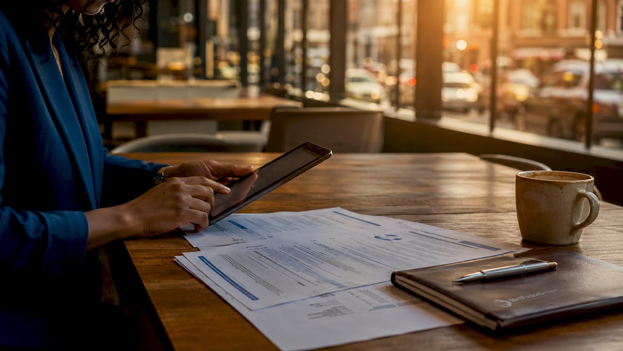 Hands reviewing multi-cloud governance documents