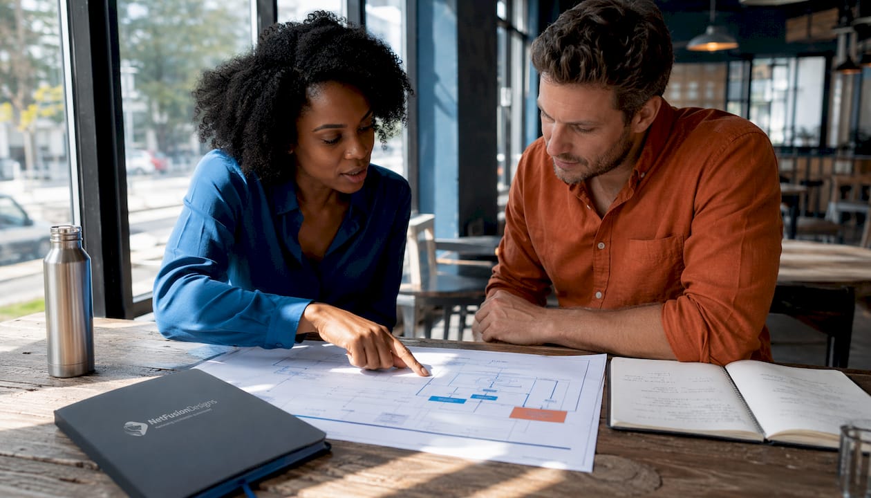 Diverse professionals discussing manufacturing IT consulting