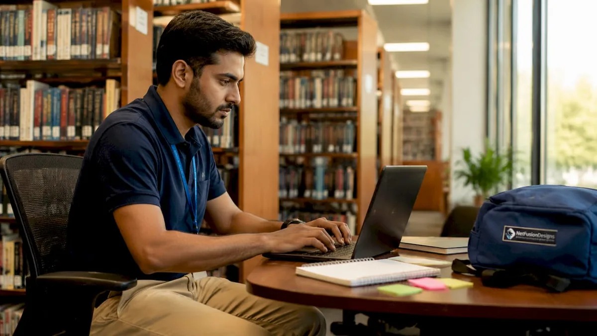 IT technician maintaining school IT infrastructure