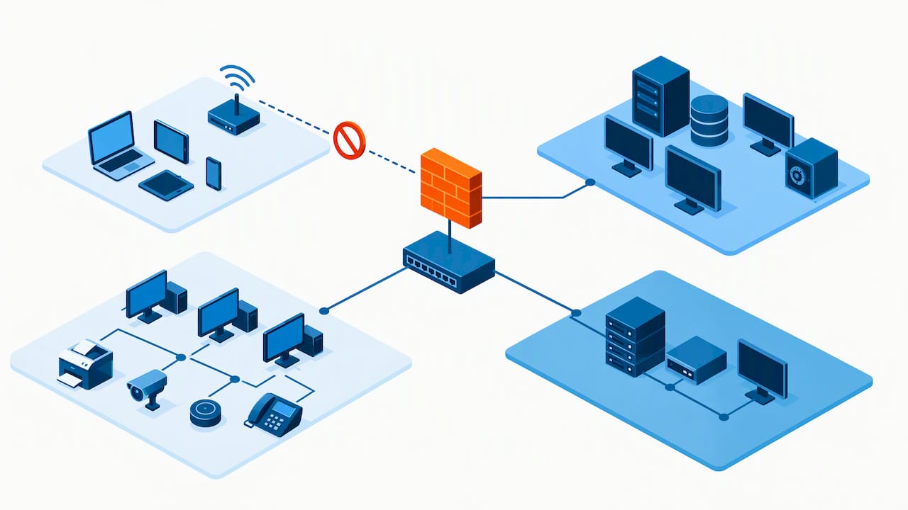 Separated network zones with controlled connections