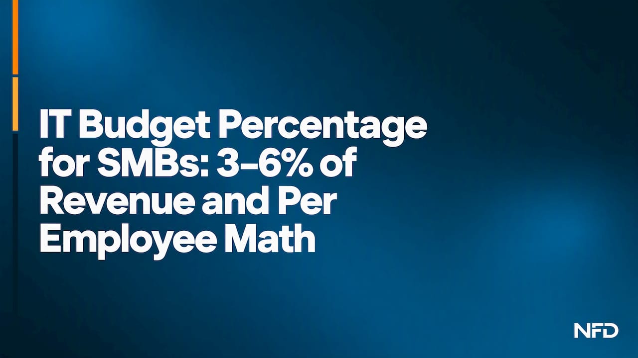 IT Budget Percentage for SMBs: 3–6% of Revenue and Per Employee Math