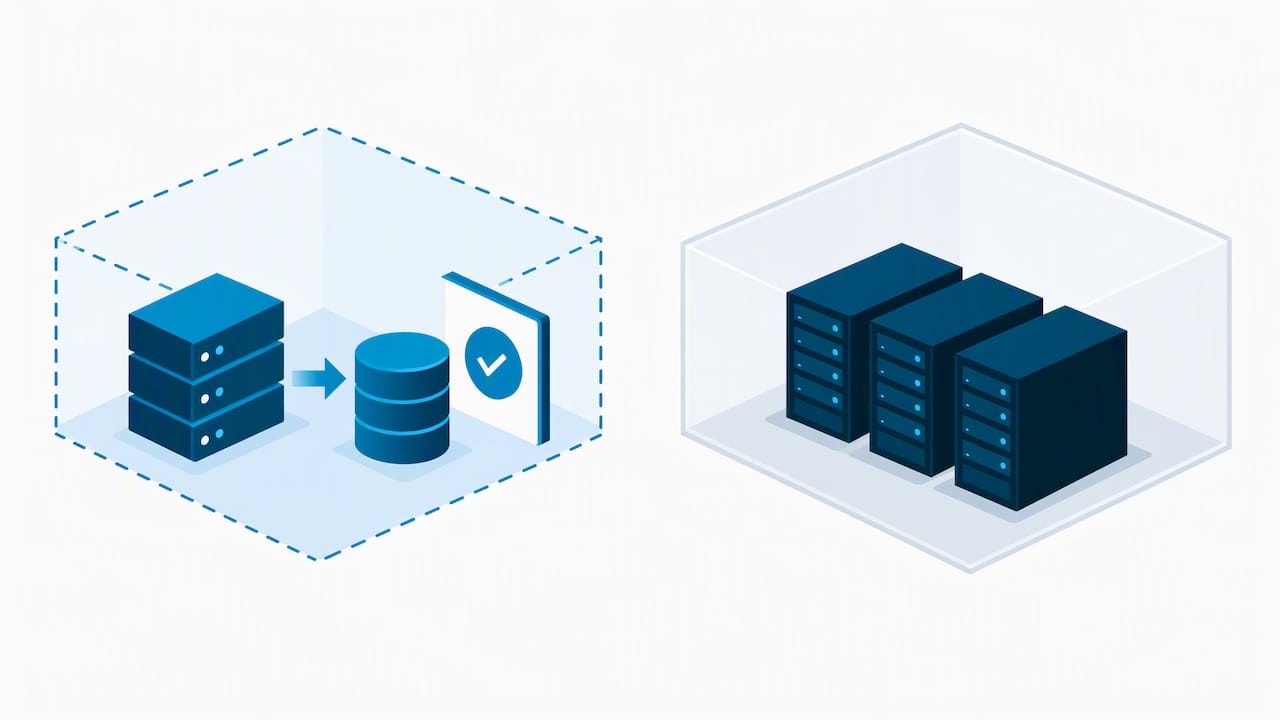 Isolated sandbox test beside protected production environment