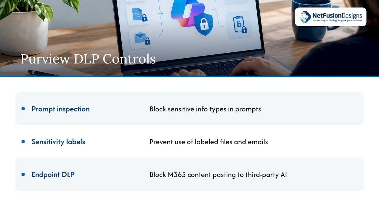 Three data loss prevention controls for Copilot