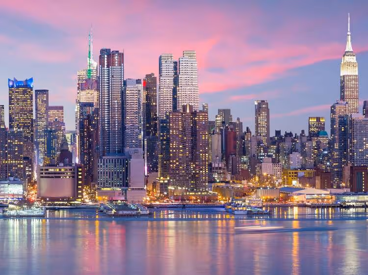 An illustration of two older adults getting into a car