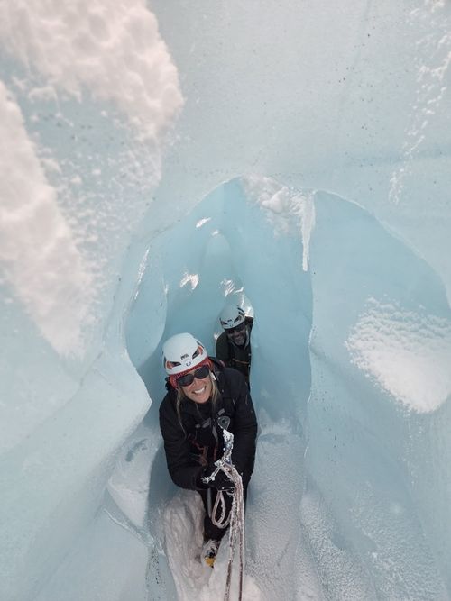 Autumn is our favorite time on the glacier! Daily hikes until 12th October. The air is clear and gives us a magnificent view of the fjord below us, and the sea to the west!