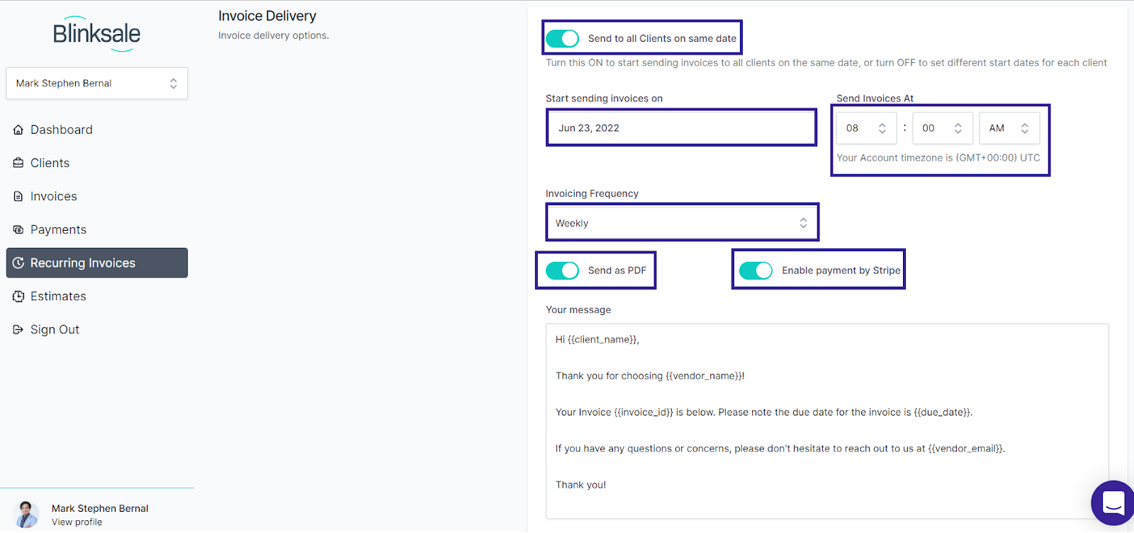 invoice delivery