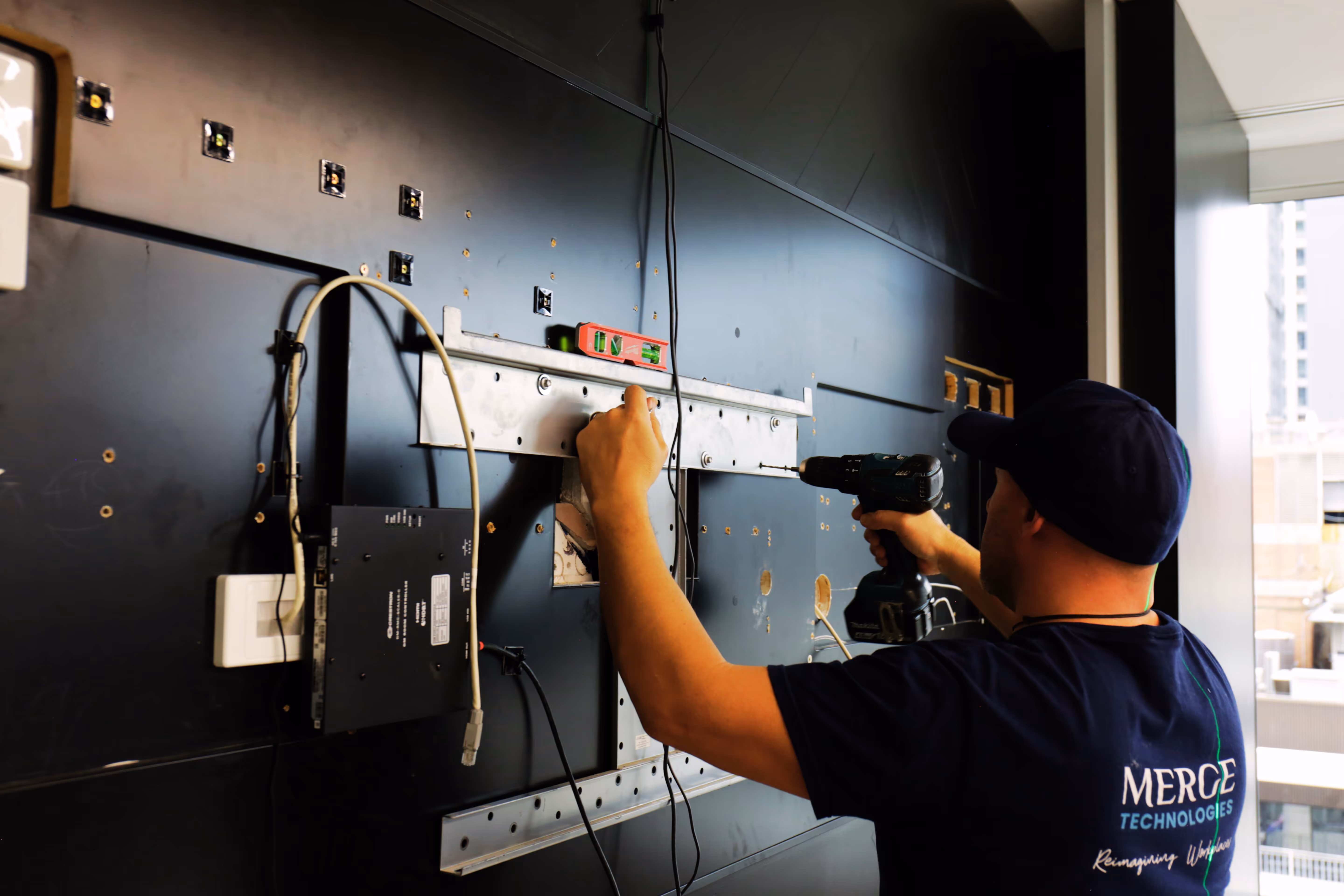 AV installation in progress in Sydney