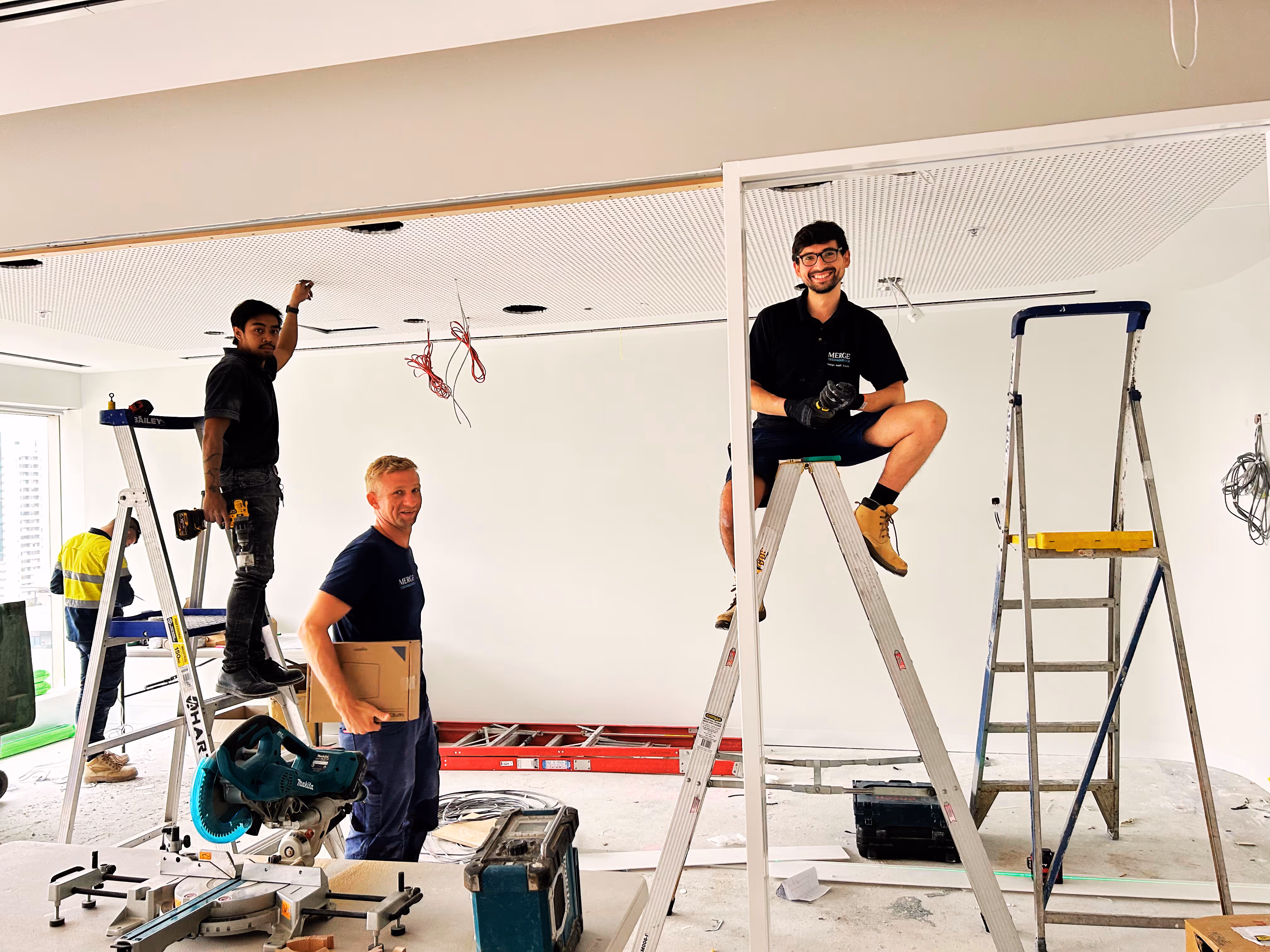 AV installation in progress in Melbourne