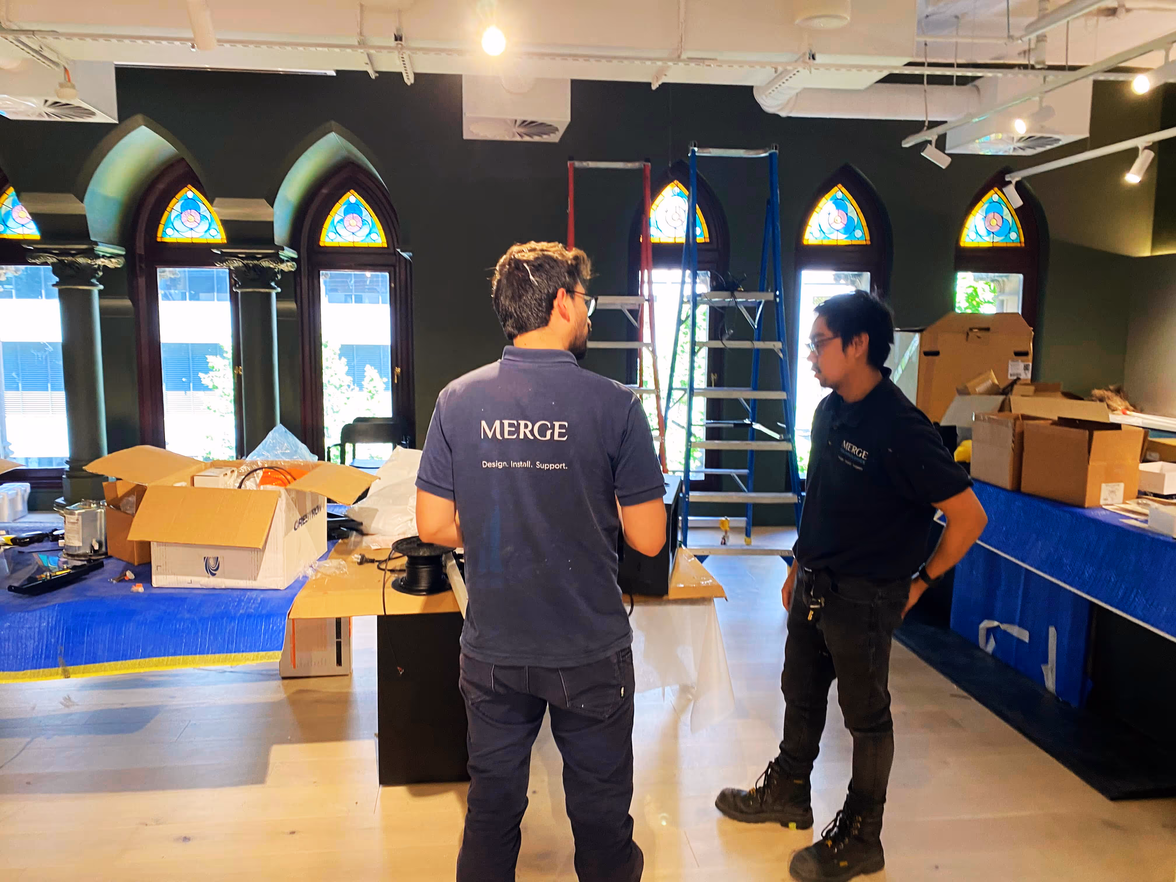 AV installation in progress in Melbourne