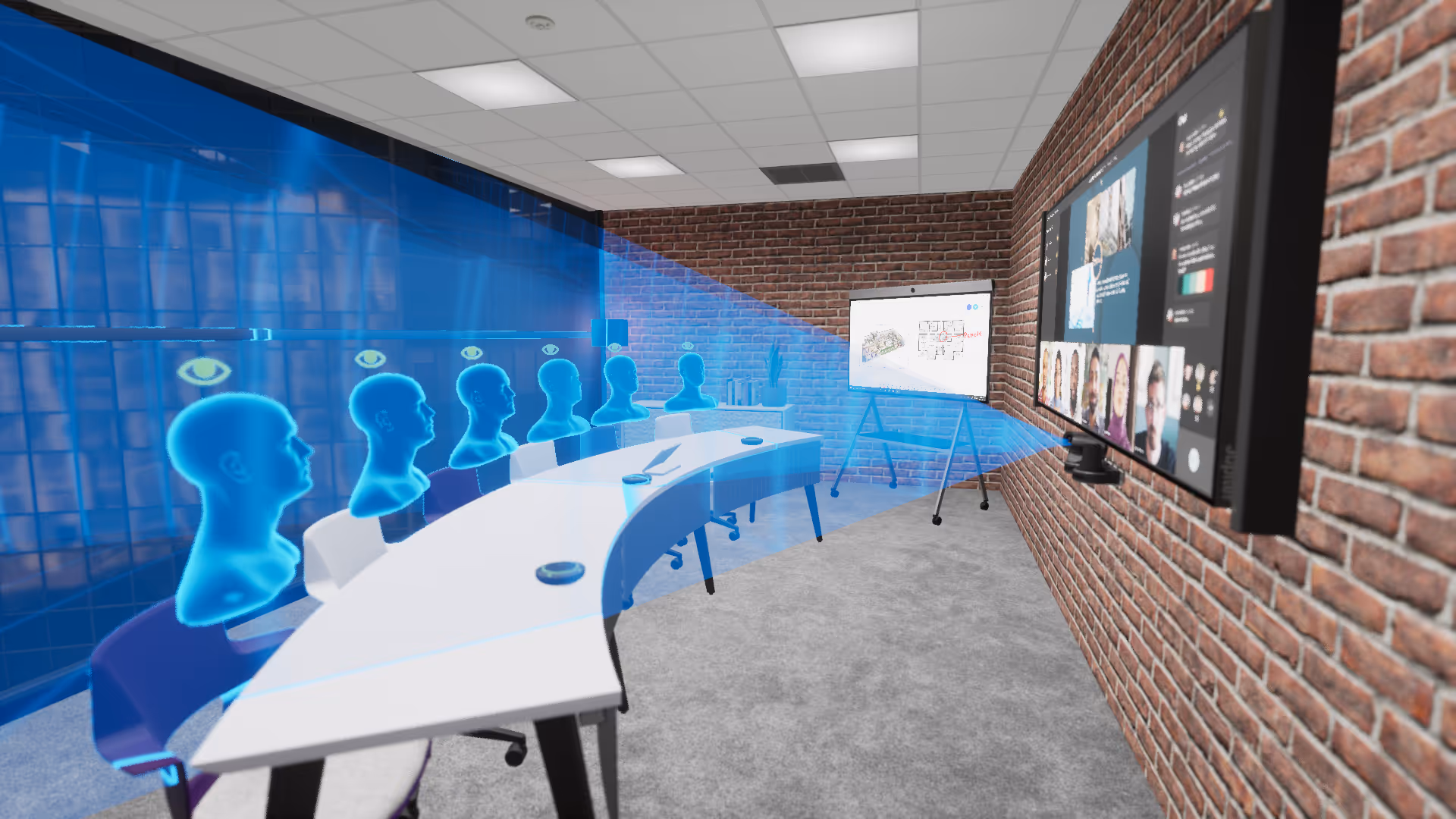 A Microsoft Teams Signature Room concept designed in VR.