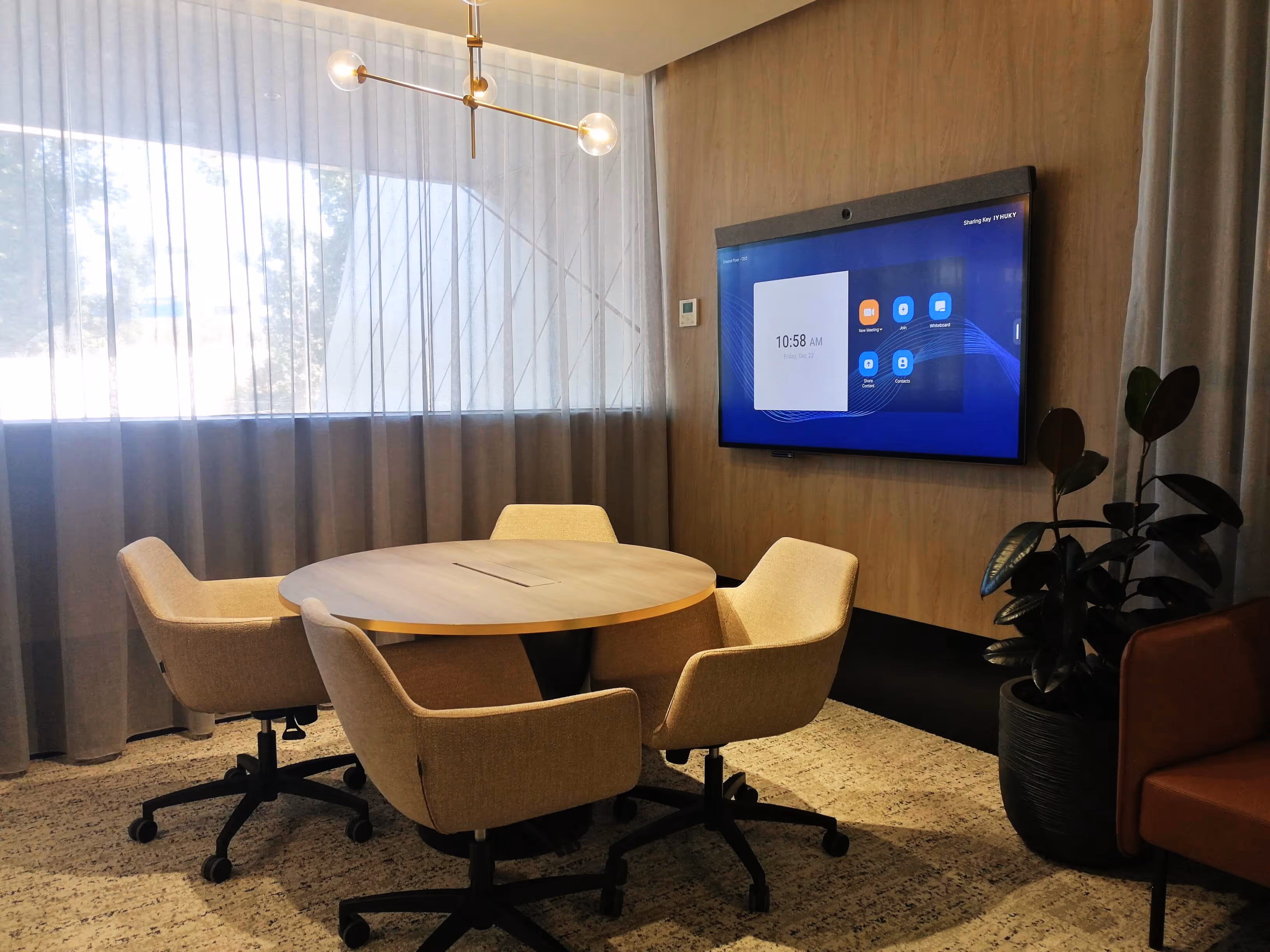 Small Zoom Rooms interactive space utilising a Neat Board
