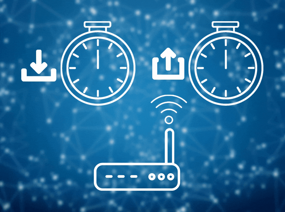 fast internet upload and download speeds on a modem router