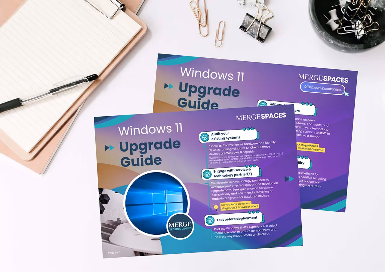 Cover image of Merge Technologies meeting room usage insights report in Australia 2024