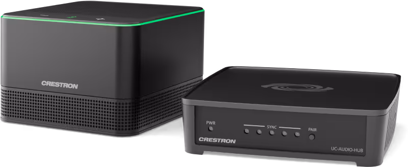 Crestron Flex Pod UC-AUDIO-1-B-DR1 KIT Wireless Audio Kit with Hub and Pod, Black