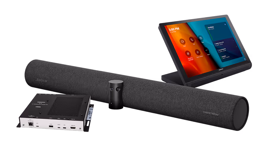 Crestron Flex Advanced Small Room Conference System with Jabra® PanaCast® 50 Video Bar for Microsoft Teams® Rooms