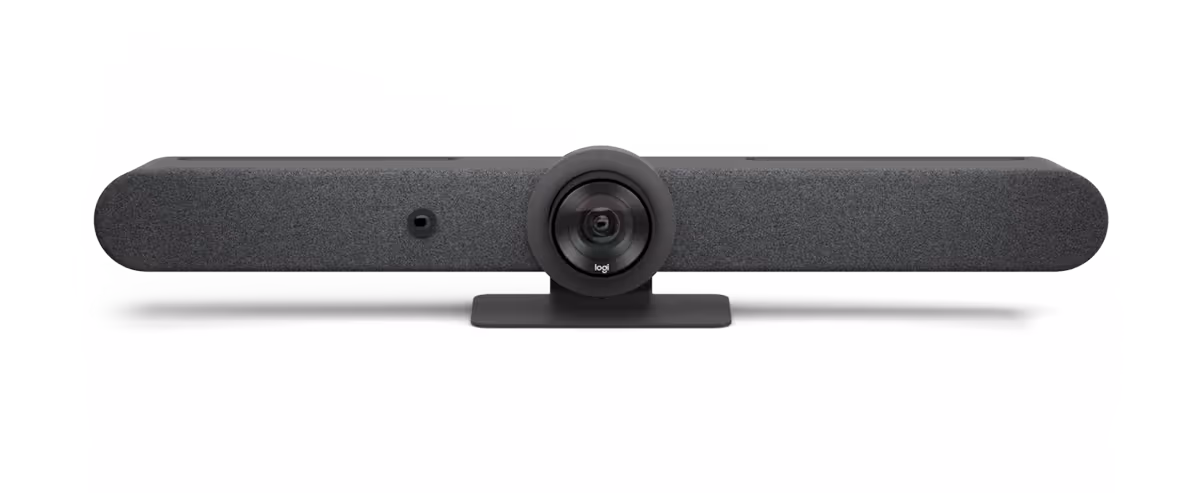 Logitech Rally Bar in graphite, front view