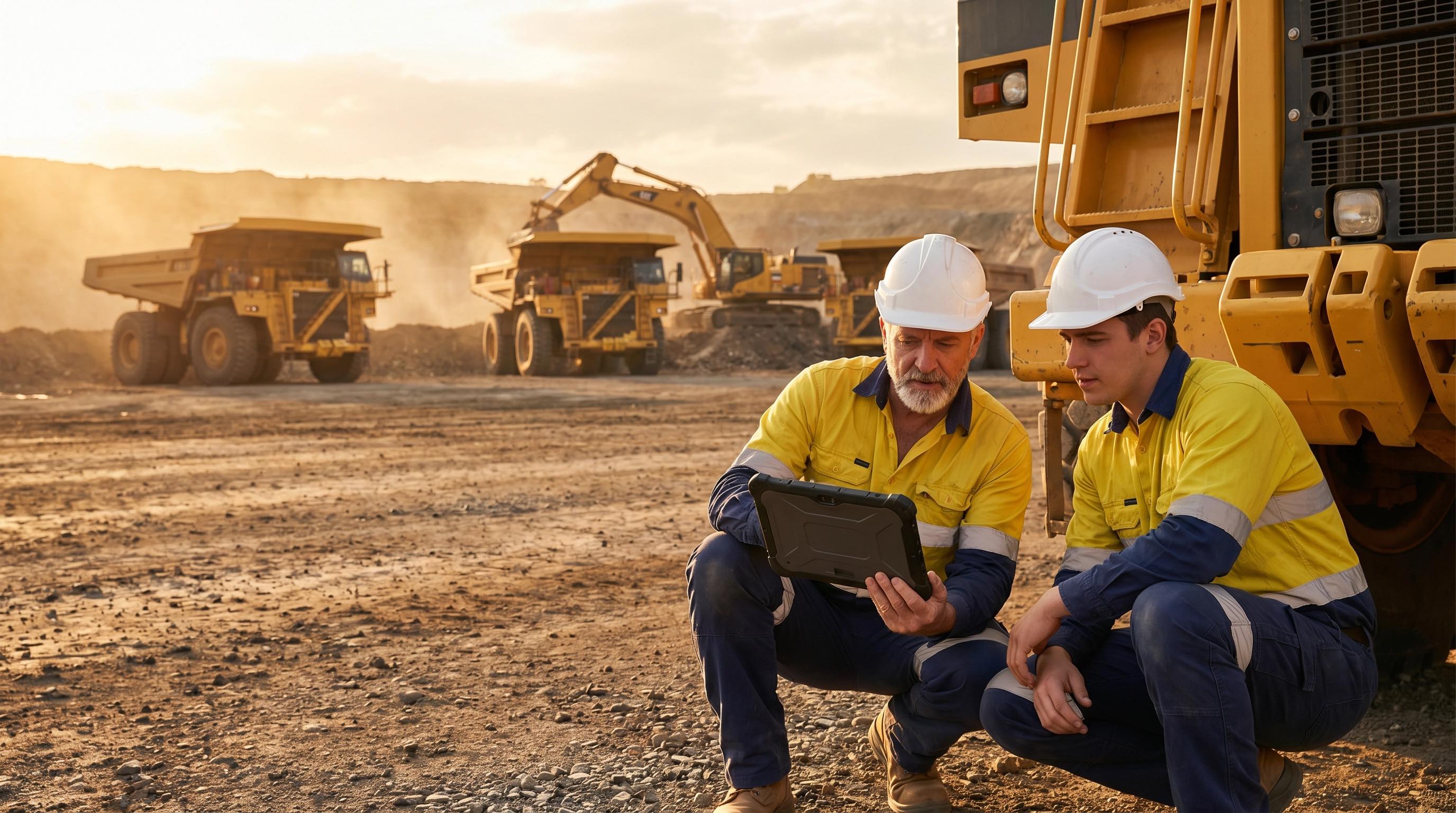 Experienced mining mechanic sharing knowledge