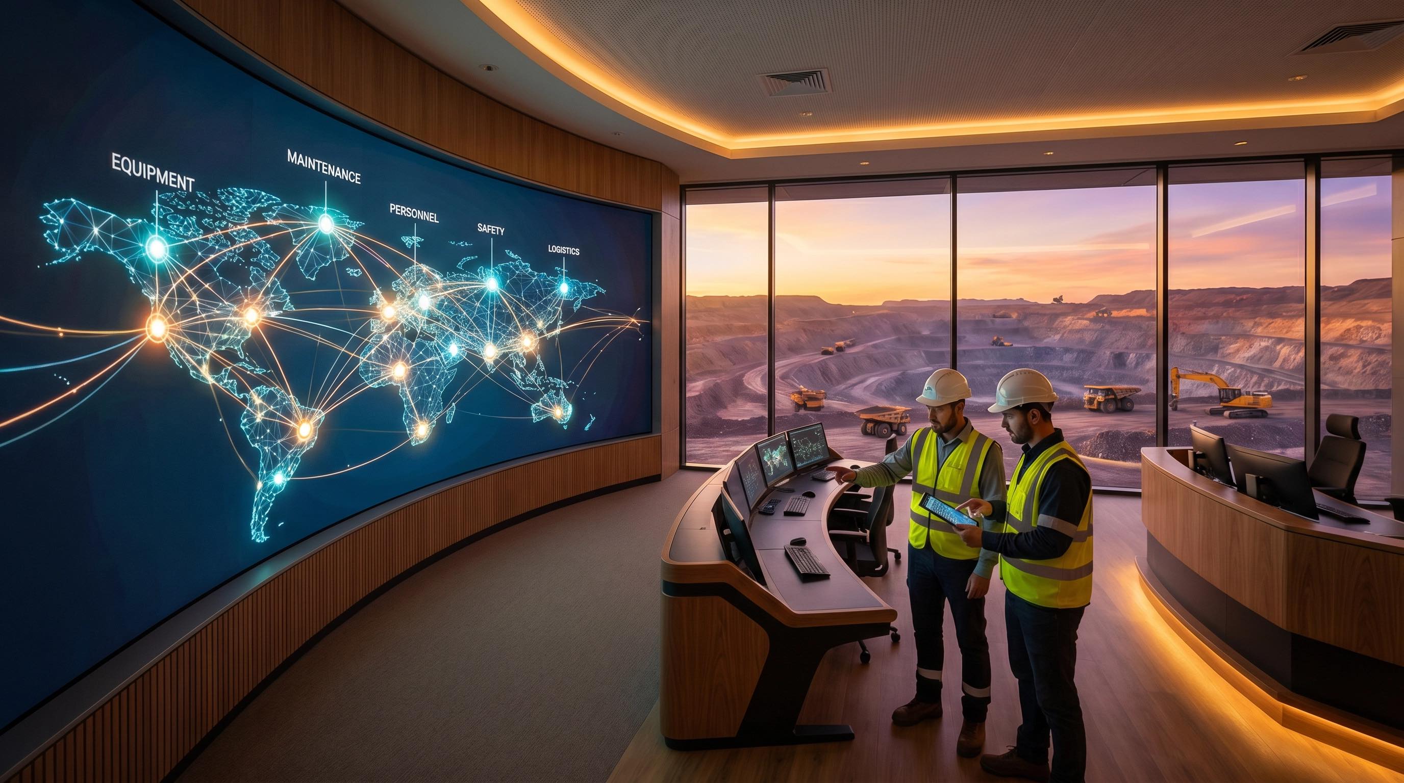 Mining operations control room with enterprise knowledge graph 