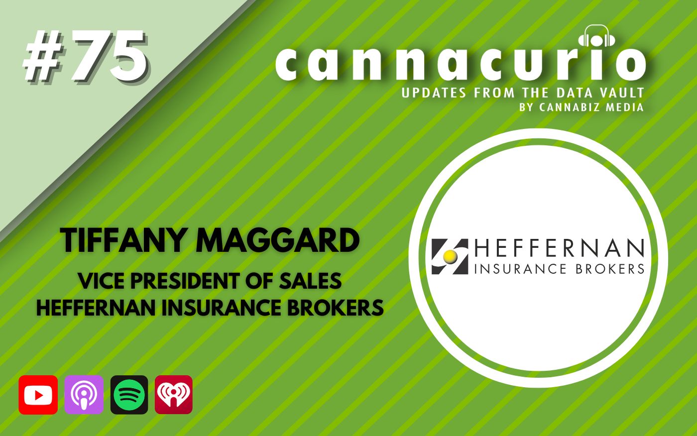 Cannacurio Podcast Episode 75 with Tiffany Maggard of Heffernan Insurance Brokers