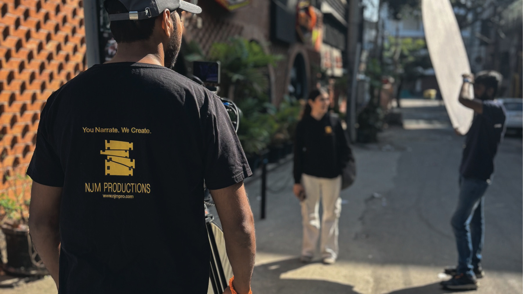 NJM production crew working together on location