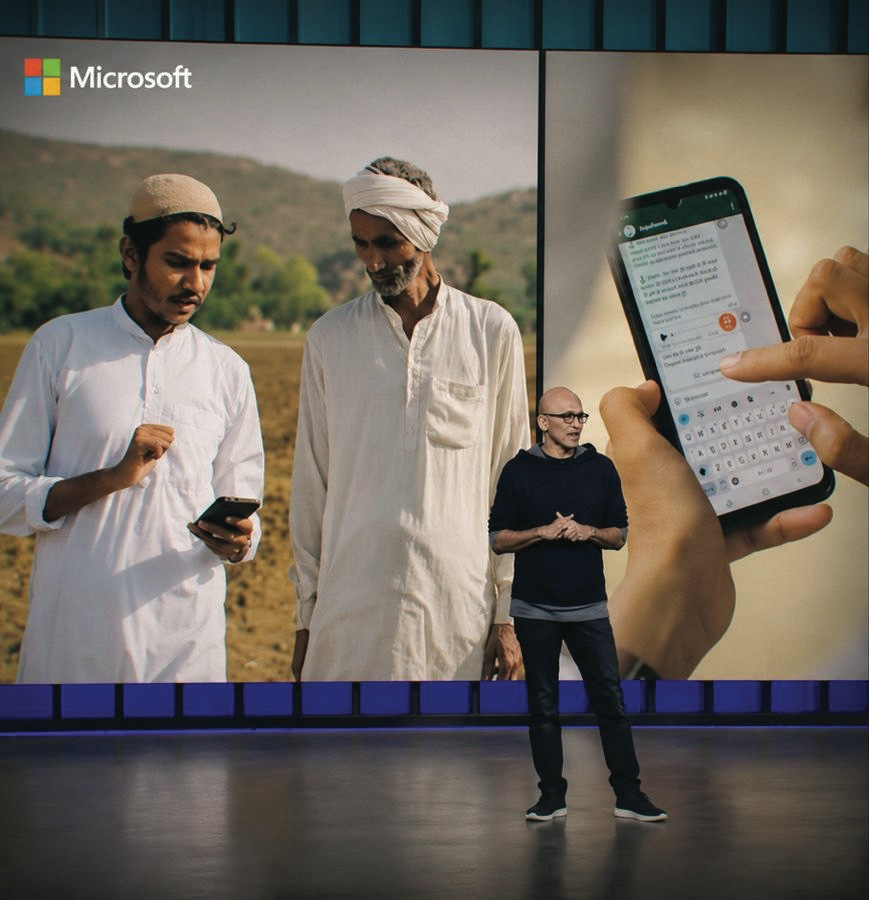 Microsoft presentation featuring the AI storytelling films