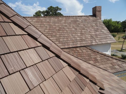 Davinci Slate Roof work shot from roof