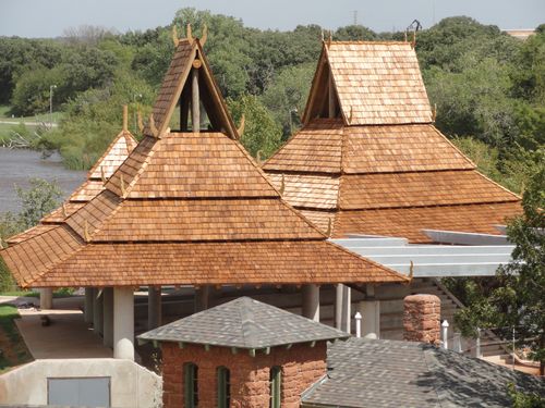 OKC Zoo Asia Exhibit roof shot wide