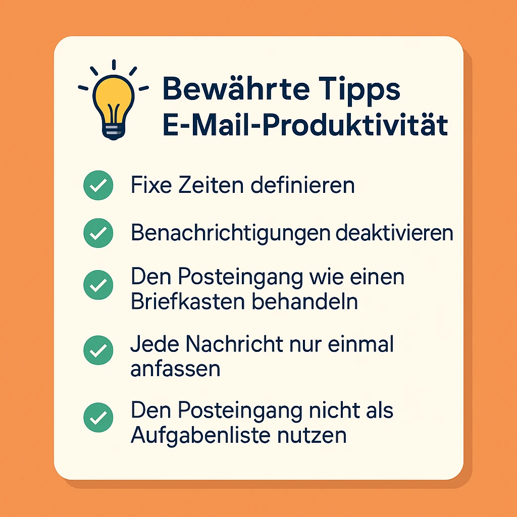 5 bewährte Tipps für deine E-Mail-Produktivität