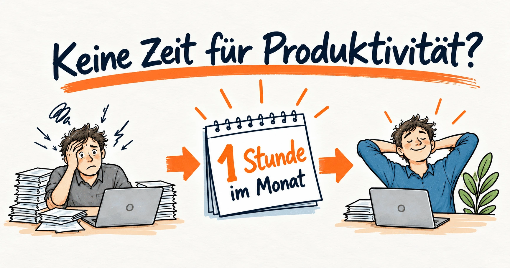 Keine Zeit für Produktivität? In 1 Stunde pro Woche erreichst du bereits viel.