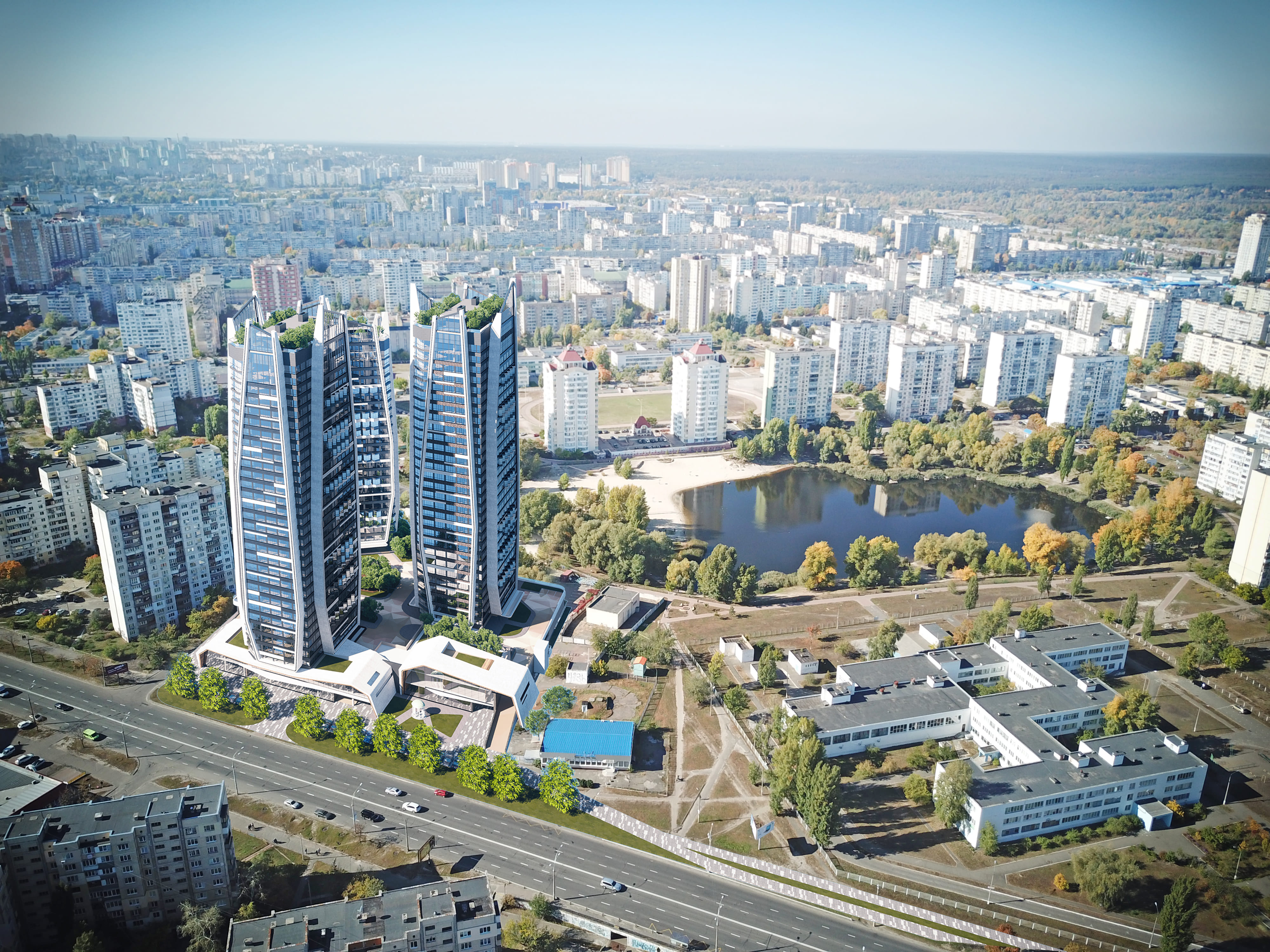 Концептуальна пропозиція житлового комплексу із вбудовано-прибудованим спортивним комплексом. Київ.