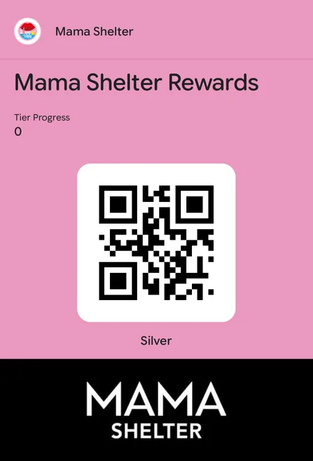 Mama Shelter digital loyalty wallet card
