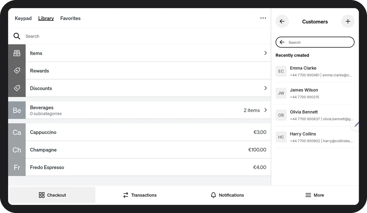 Yollty member search on the Epos Now till