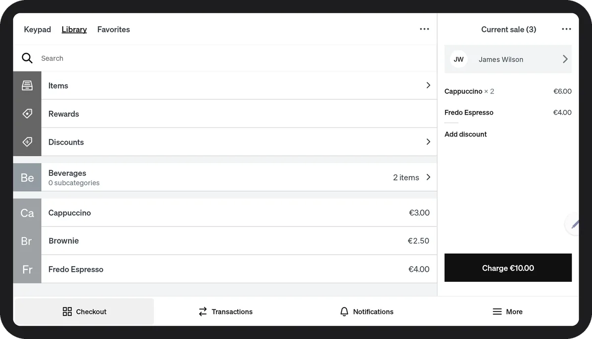 Order with a Yollty member on the Epos Now till