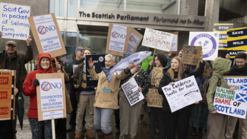 Long Live Loch Linnhe joins protest at Holyrood