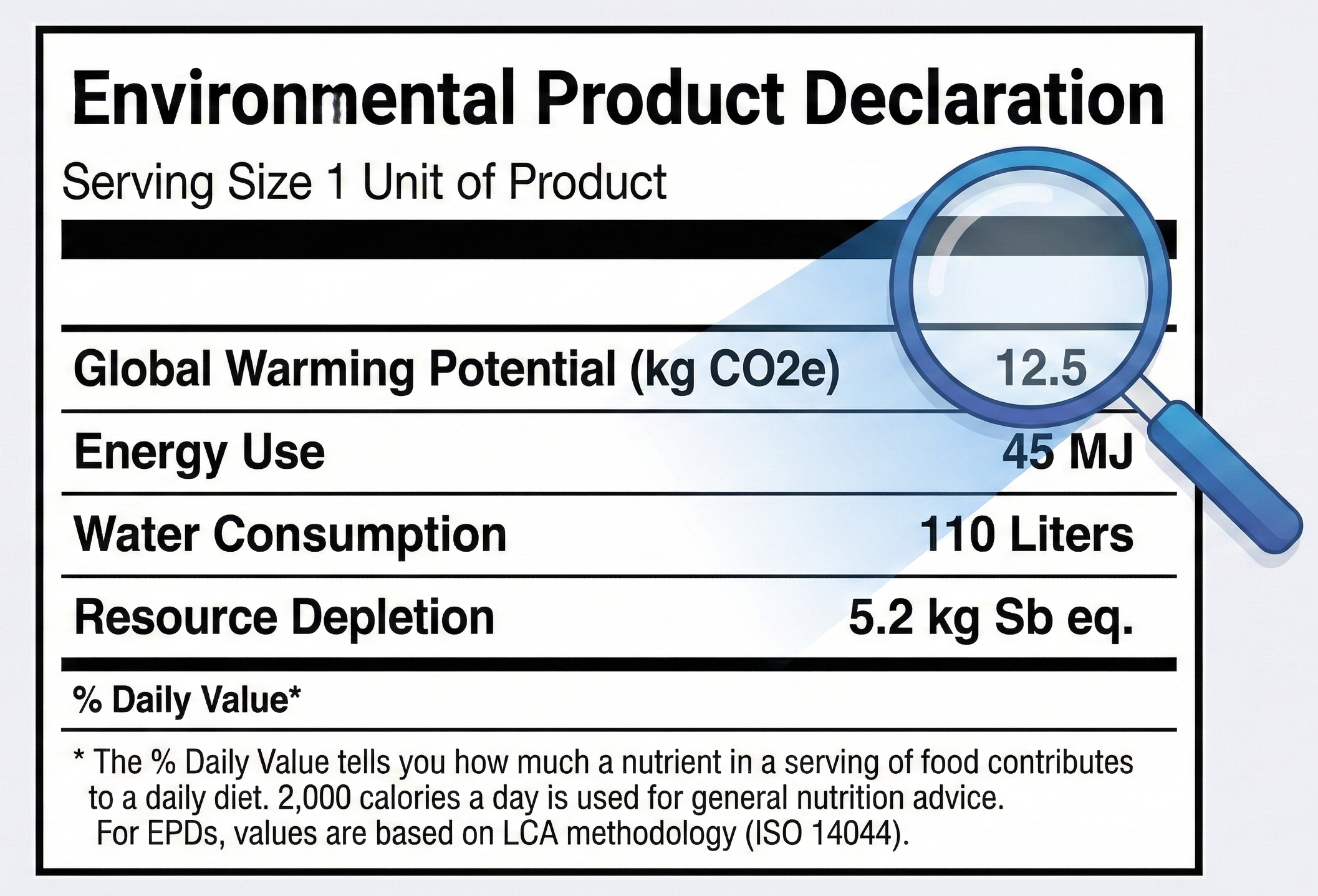 EPD as a nutrition label for carbon and other impacts