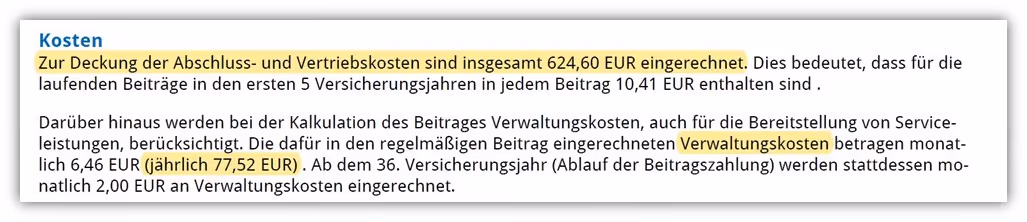 Universa Rentenversicherung Kosten