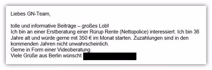 Basisrente (Rürup-Rente) Online Beratung 