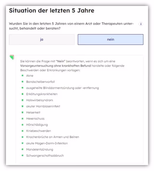 Gesundheitsfragen Cosmosdirekt Risikolebensversicherung 5 Jahre