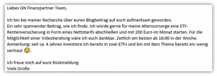 Beratung ETF-Rentenversicherung Nettopolice