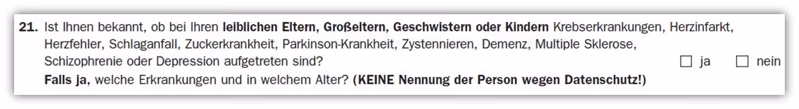 Gesundheitsfragen AXA-DBV BU Dienstunfähigkeitsversicherung ärztliches Attest