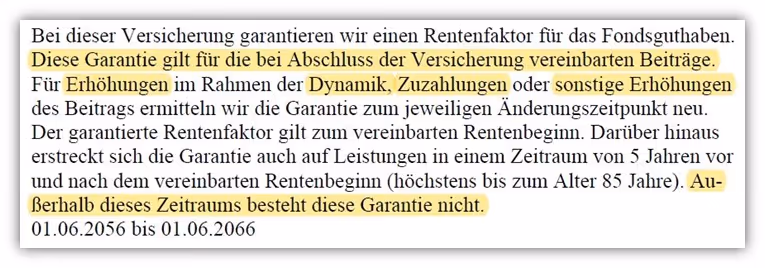 Rentenfaktor Alte Leipziger Rentenversicherung