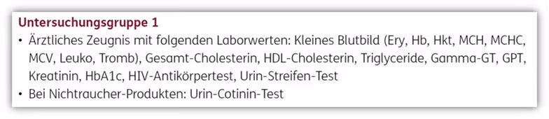 ERGO Risikolebensversicherung Untersuchungen