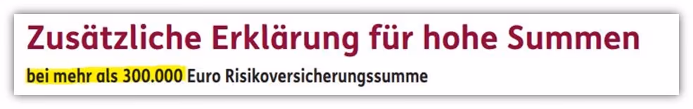 ERGO Risikolebensversicherung finanzielle Angemessenheit