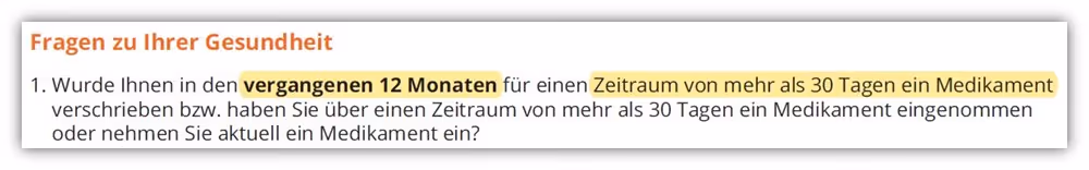 Dortmunder Risikolebensversicherung Gesundheitsfragen