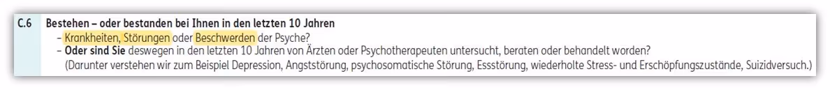 6. Ergo Risikolebensversicherung Gesundheitsfragen