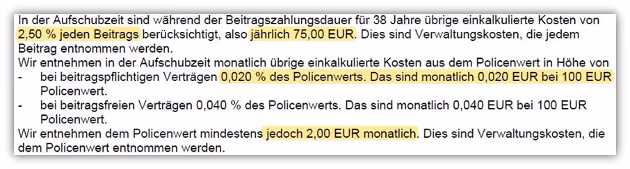Tarif C78 H der Condor Versicherung Nettopolice Kosten