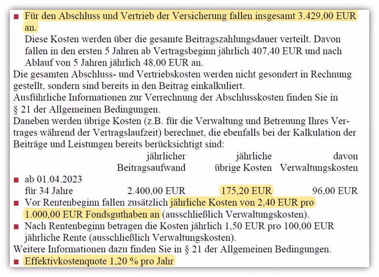 Alte Leipziger fondsgebundene Rentenversicherung Kosten