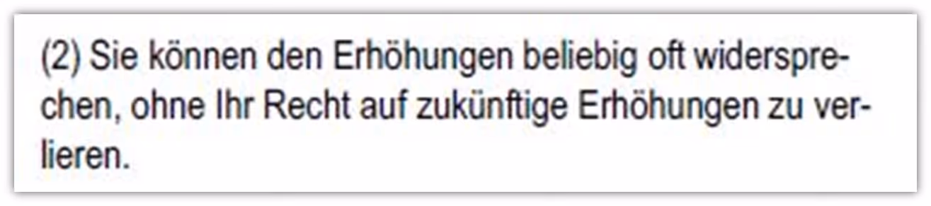 Beitragsdynamik widersprechen HDI Berufsunfähigkeitsversicherung