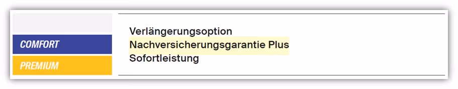 Risikolebensversicherung LV1871 Nachversicherungsgarantie Plus